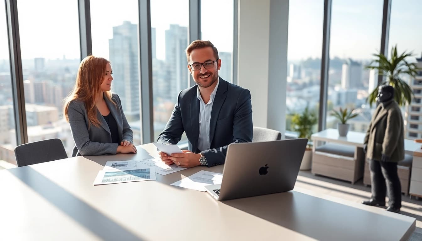 Immobilienmakler Frankfurt Sachsenhausen bietet professionelle Beratung in modernem Büro.