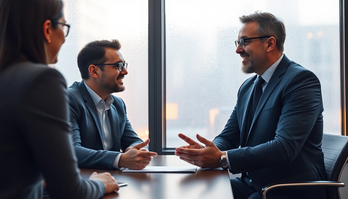 Headhunter berät potenzielle Kandidaten in einem modernen Büro, schafft Verbindungen zu Führungspositionen.