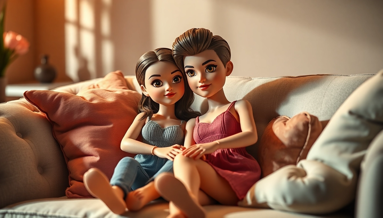 Entdecken Sie die Liebe Dolls mit lebensechten Merkmalen in einem stilvollen Setting.