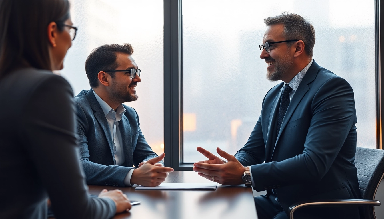 Headhunter berät potenzielle Kandidaten in einem modernen Büro, schafft Verbindungen zu Führungspositionen.