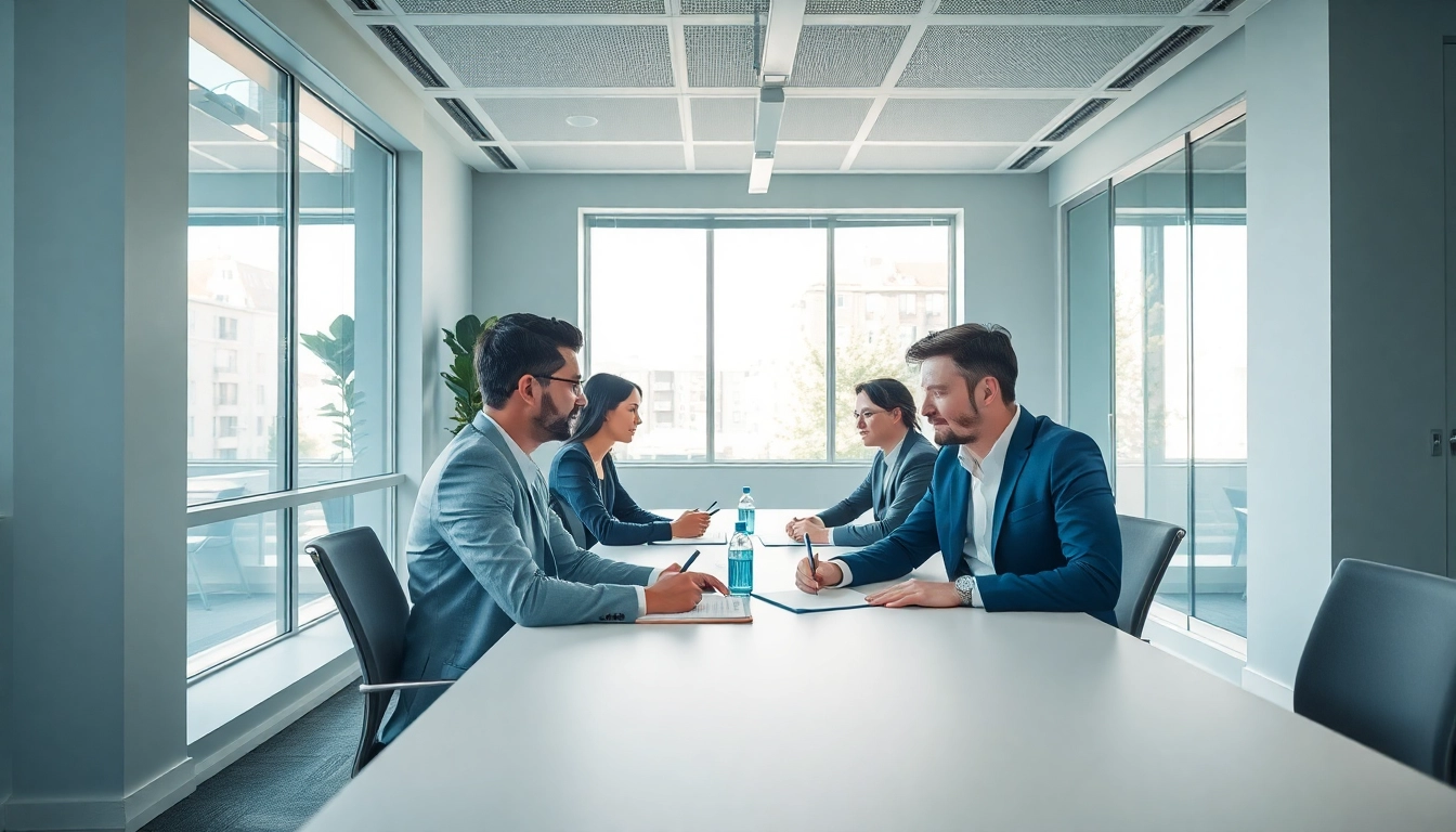 Professionelle Personalvermittler in einem modernen Büro bei der Zusammenarbeit zur erfolgreichen Personalvermittlung.