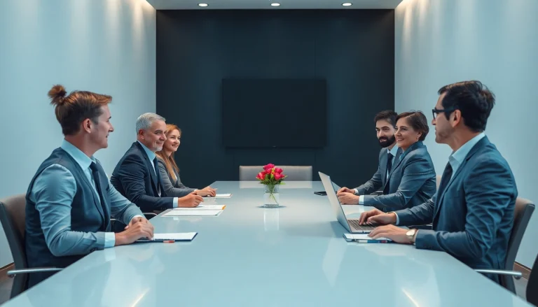 Motivierte Fachleute beim Headhunter Vertrieb in einem Beratungsgespräch.