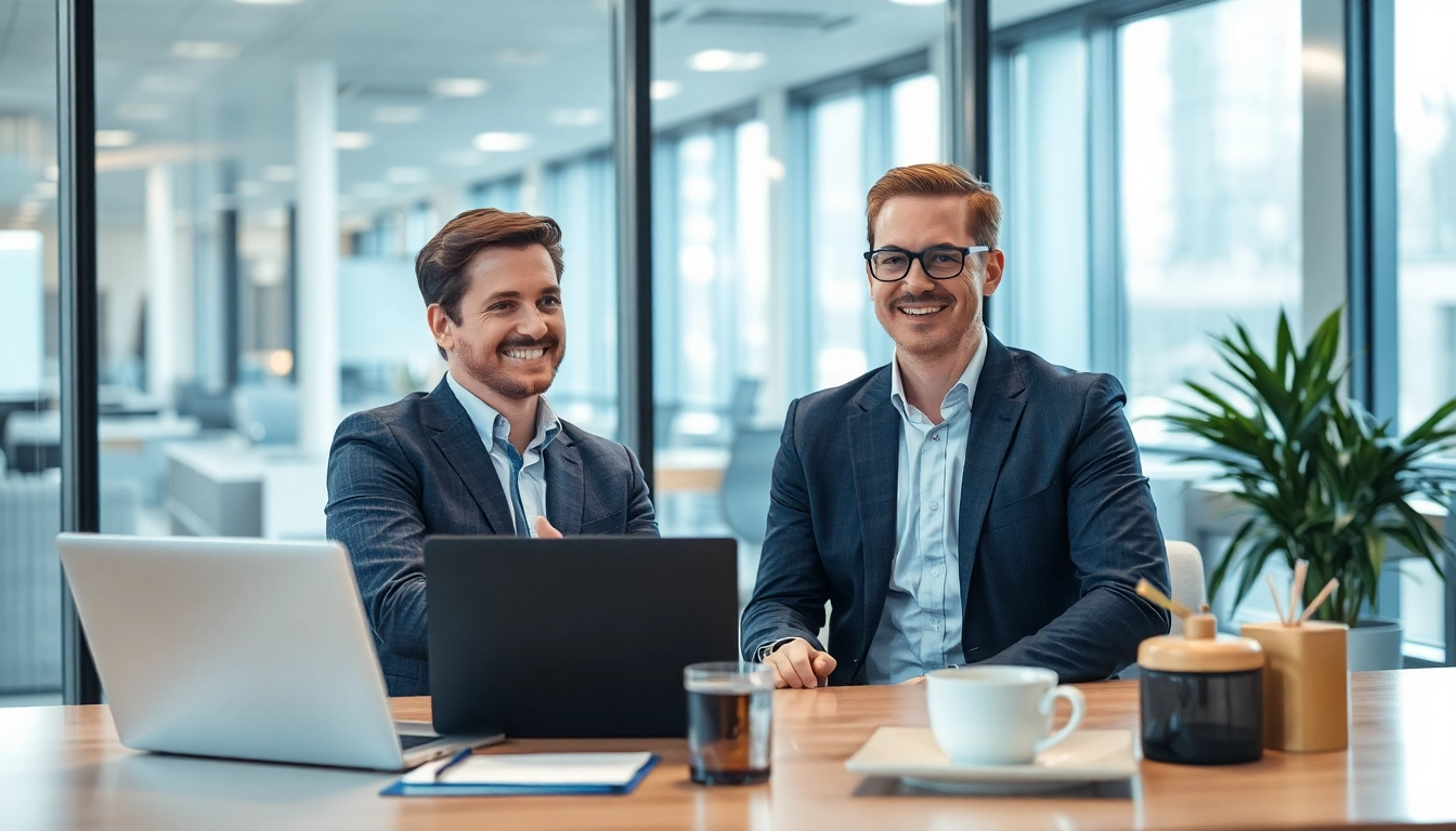 Headhunter Bielefeld: Gespräch zwischen Headhunter und Kandidat im modernen Büro.