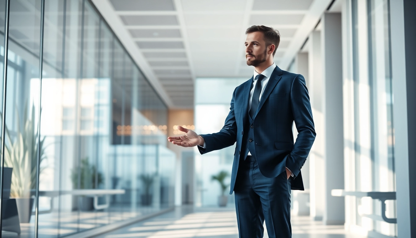 Headhunter Finance schüttelt einem potenziellen Kandidaten die Hand in einem modernen Büro.