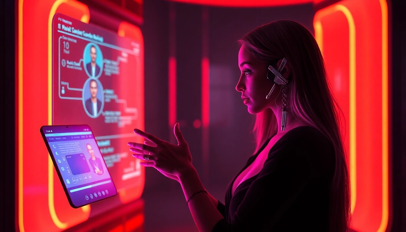 Engaging AI chat porn experience with a digital character in a romantic setting.