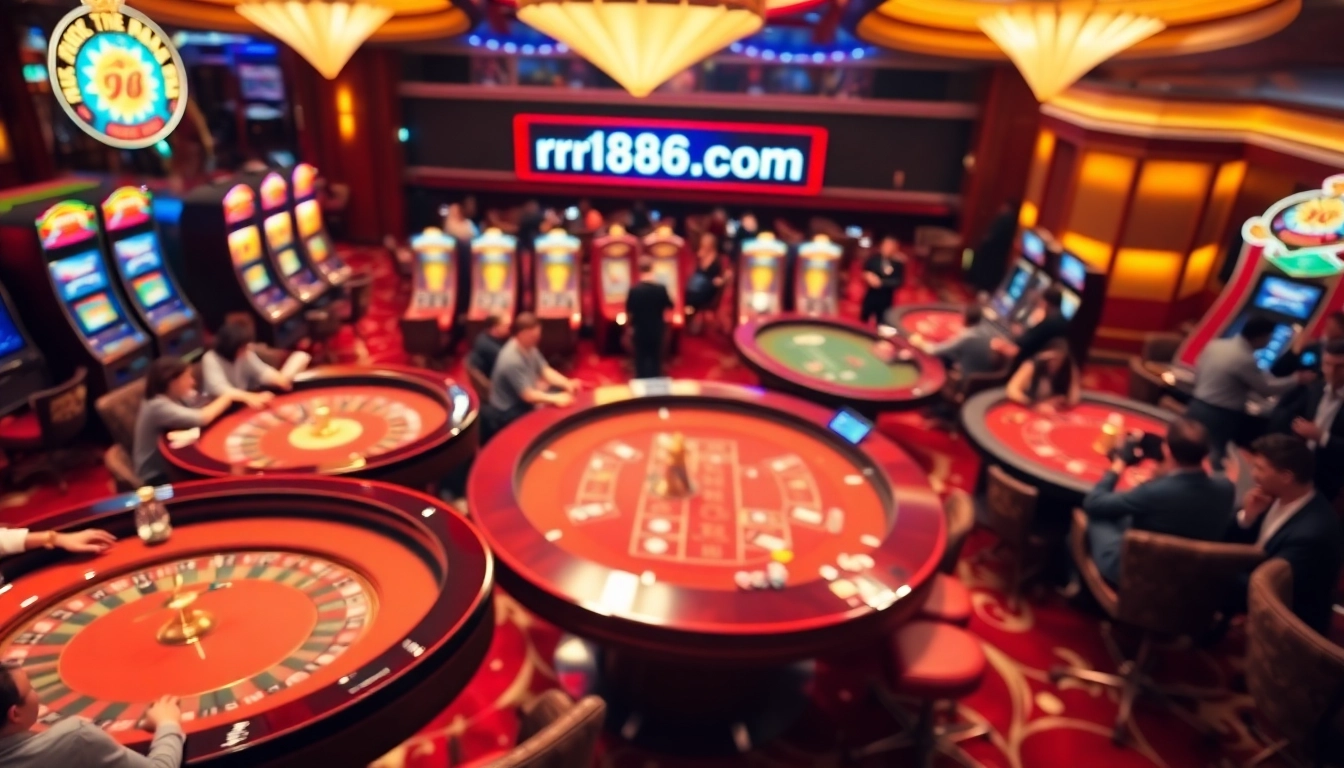 Experience the excitement of rr88wang.com at a luxurious casino table game featuring roulette and blackjack.