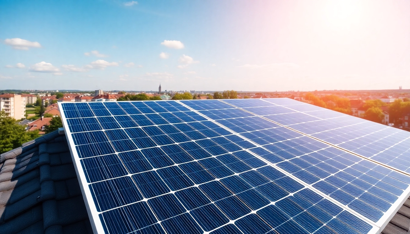 PV anlagen wien zeigen Installation von Solarpanelen auf einem Wiener Dach.