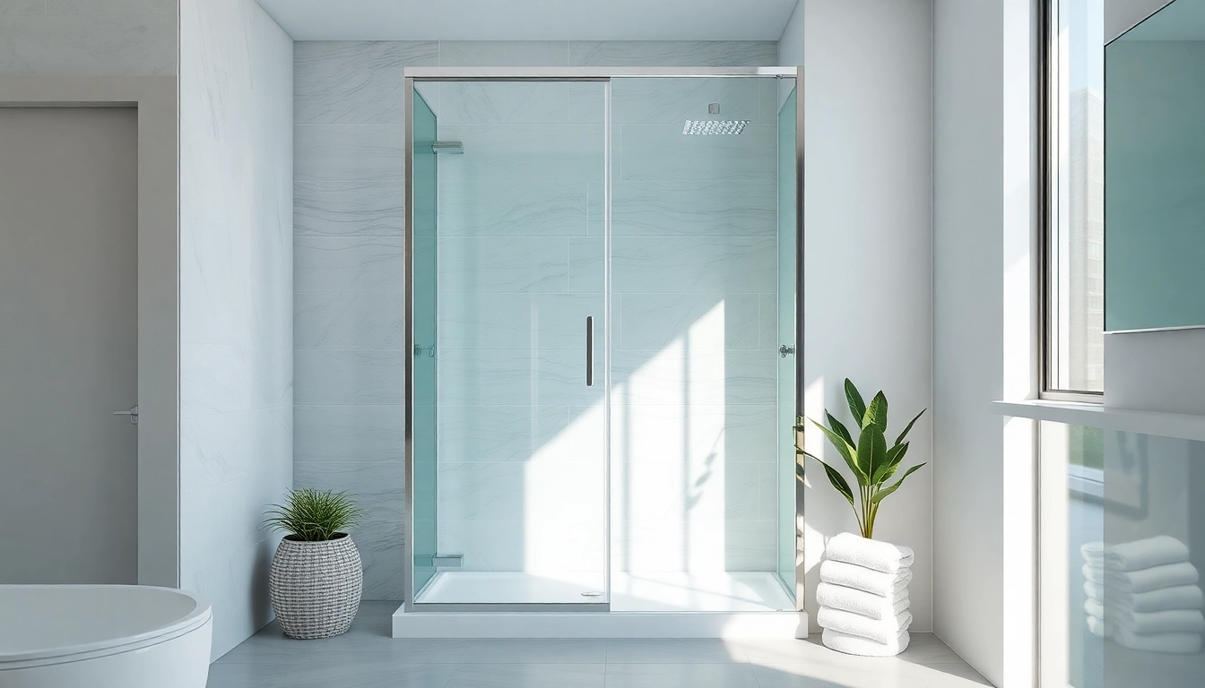 Duschkabine 100x100 pendeltür in modernen Badezimmer mit eleganten Details.